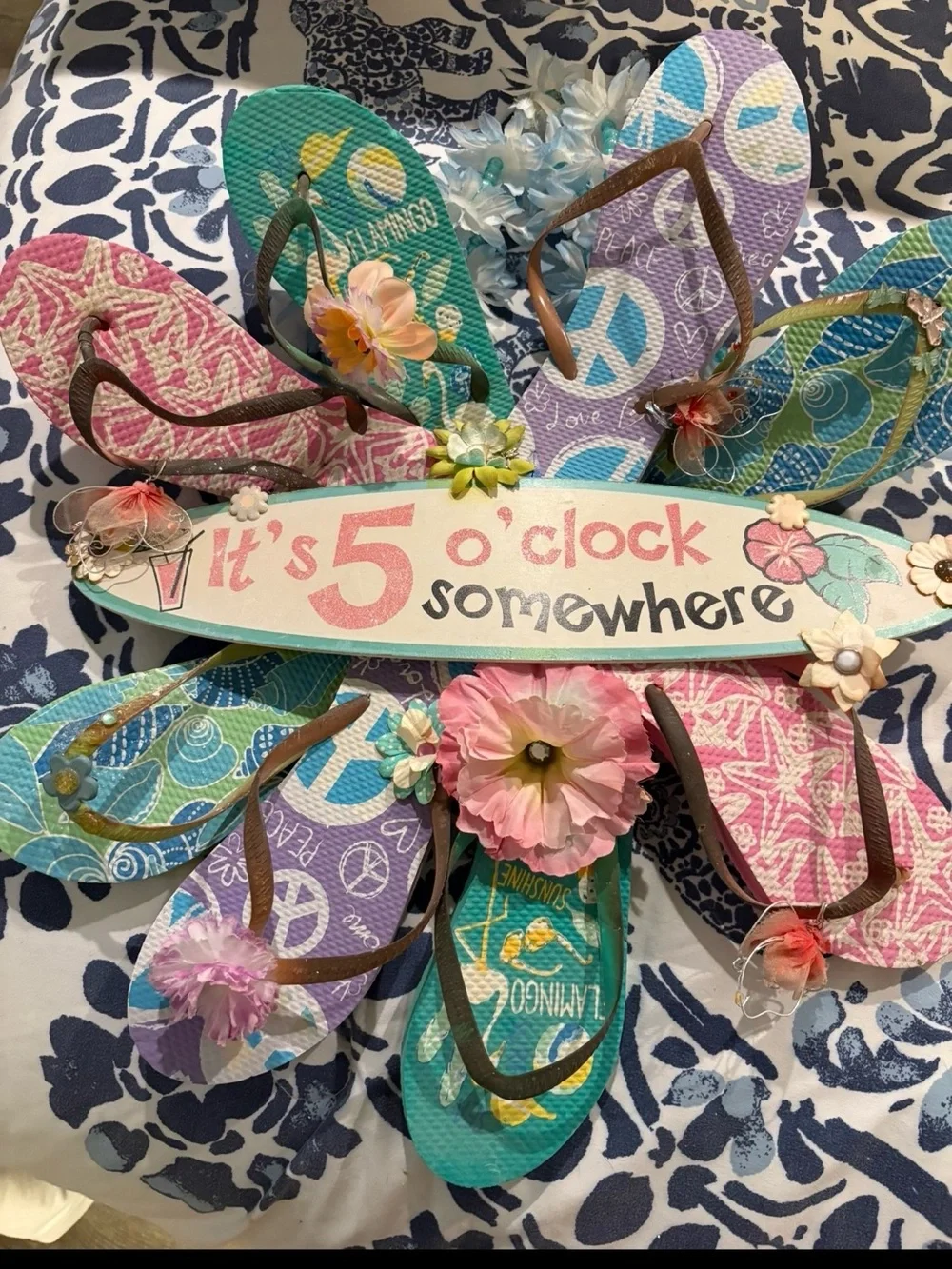Beach Flip-Flop Wreath - Multicolor 